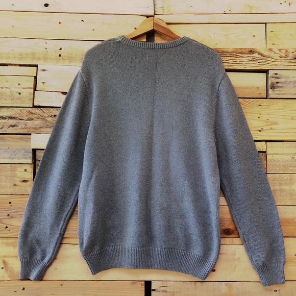 CHAPS NWT grey cotton pullover crewneck sweater, size L - Picture 2 of 8